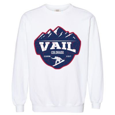 Ski At Vail Colorado Grunge Style Garment-Dyed Sweatshirt