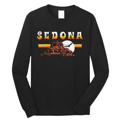 Sedona Arizona Vintage Distressed Bell Rock Hiking Retro Long Sleeve Shirt