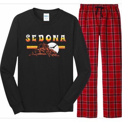 Sedona Arizona Vintage Distressed Bell Rock Hiking Retro Long Sleeve Pajama Set