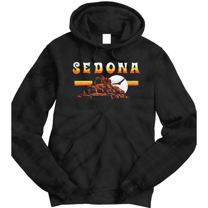 Sedona Arizona Vintage Distressed Bell Rock Hiking Retro Tie Dye Hoodie