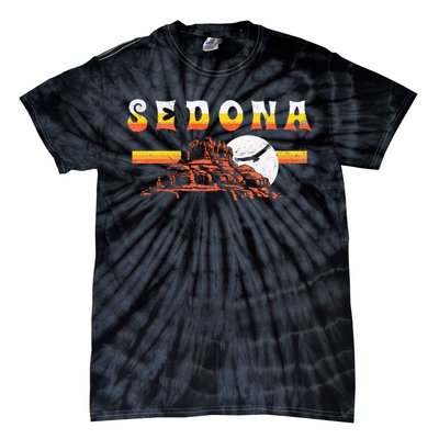 Sedona Arizona Vintage Distressed Bell Rock Hiking Retro Tie-Dye T-Shirt