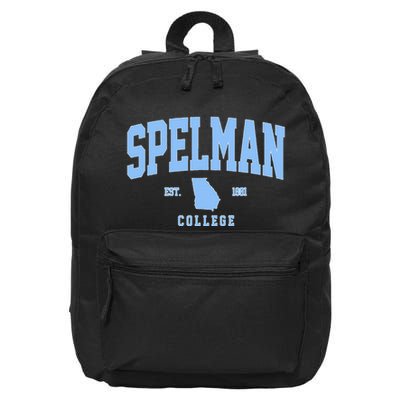 Spelman Arch Vintage Retro College Athletic Sports Outfits 16 in Basic Backpack