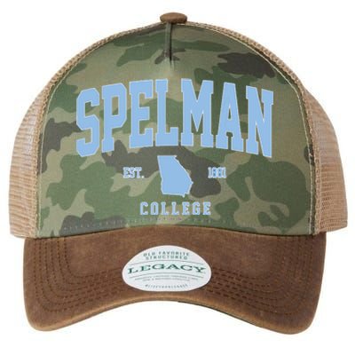 Spelman Arch Vintage Retro College Athletic Sports Outfits Legacy Tie Dye Trucker Hat