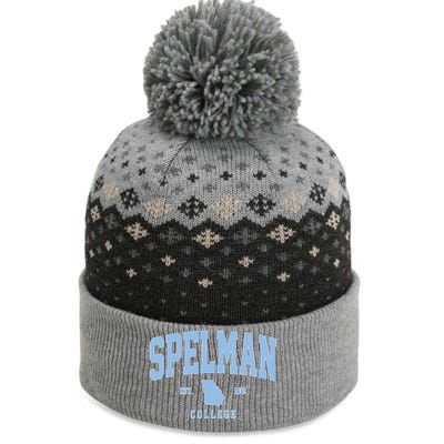 Spelman Arch Vintage Retro College Athletic Sports Outfits The Baniff Cuffed Pom Beanie