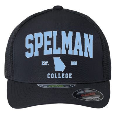 Spelman Arch Vintage Retro College Athletic Sports Outfits Flexfit Unipanel Trucker Cap