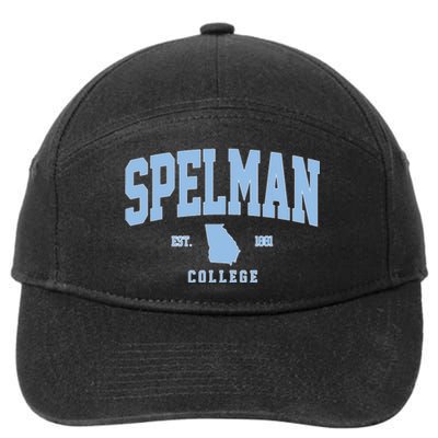 Spelman Arch Vintage Retro College Athletic Sports Outfits 7-Panel Snapback Hat