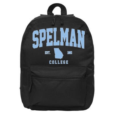 Spelman Arch Vintage Retro College Athletic Sports Outfits 16 in Basic Backpack