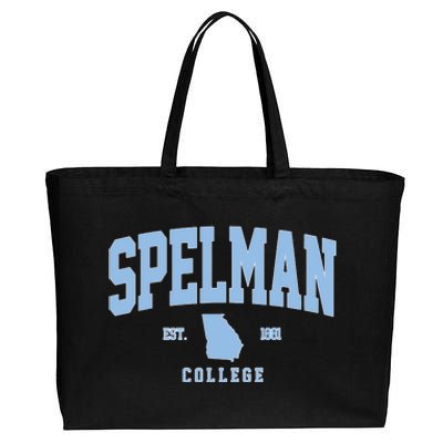 Spelman Arch Vintage Retro College Athletic Sports Outfits Cotton Canvas Jumbo Tote