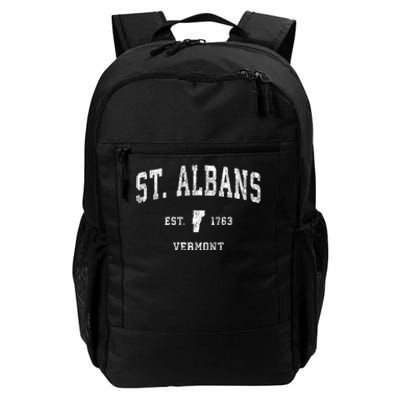 St. Albans Vermont Vt Vintage Established Athletic Sports Design Daily Commute Backpack