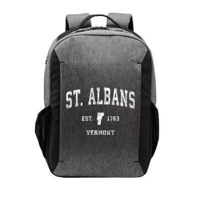 St. Albans Vermont Vt Vintage Established Athletic Sports Design Vector Backpack