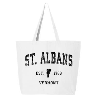 St. Albans Vermont Vt Vintage Established Athletic Sports Design 25L Jumbo Tote