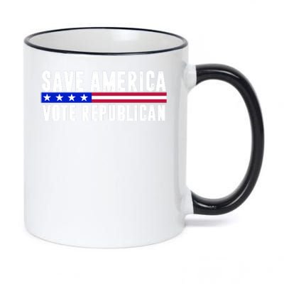 Save America Vote Republican Vintage 11oz Black Color Changing Mug