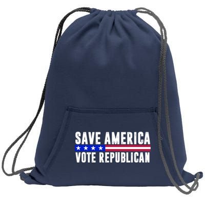 Save America Vote Republican Vintage Sweatshirt Cinch Pack Bag