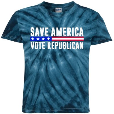 Save America Vote Republican Vintage Kids Tie-Dye T-Shirt