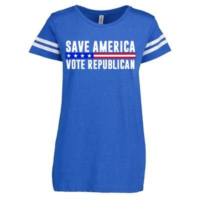 Save America Vote Republican Vintage Enza Ladies Jersey Football T-Shirt