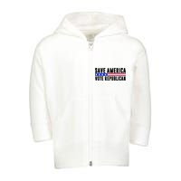 Save America Vote Republican Vintage Toddler Zip Fleece Hoodie