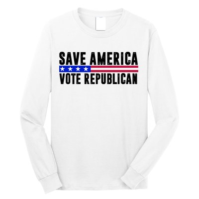 Save America Vote Republican Vintage Long Sleeve Shirt