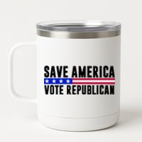 Save America Vote Republican Vintage 12 oz Stainless Steel Tumbler Cup