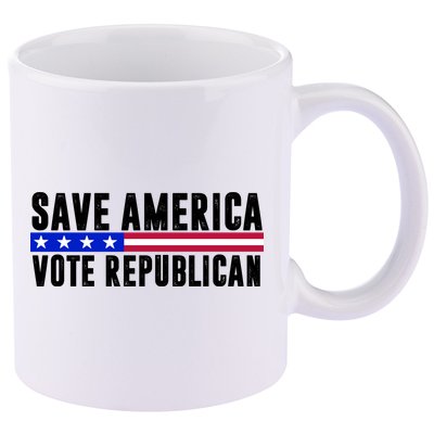 Save America Vote Republican Vintage 11oz C Handle Ceramic Mug