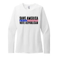 Save America Vote Republican Vintage Womens CVC Long Sleeve Shirt