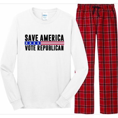 Save America Vote Republican Vintage Long Sleeve Pajama Set