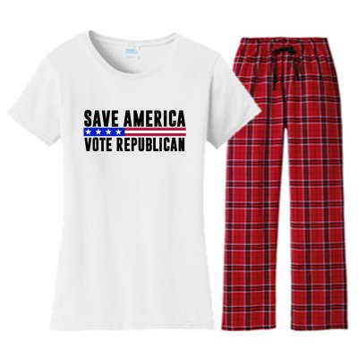 Save America Vote Republican Vintage Women's Flannel Pajama Set