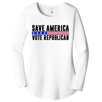 Save America Vote Republican Vintage Women's Perfect Tri Tunic Long Sleeve Shirt