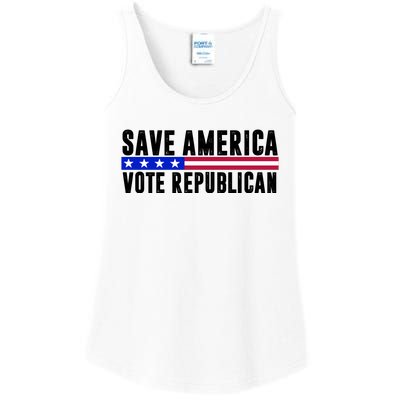 Save America Vote Republican Vintage Ladies Essential Tank