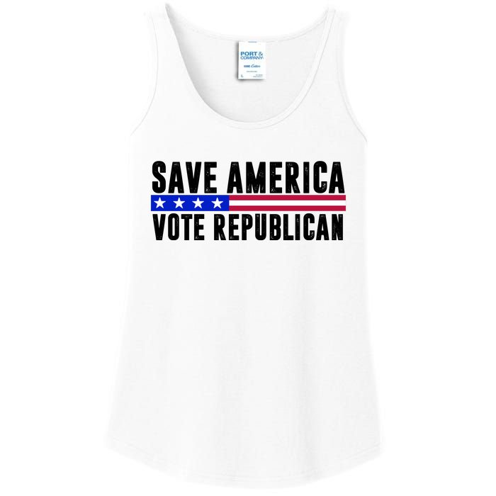 Save America Vote Republican Vintage Ladies Essential Tank