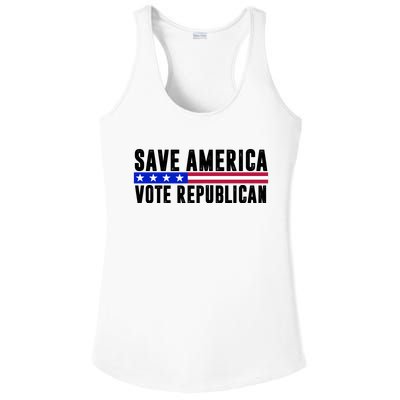 Save America Vote Republican Vintage Ladies PosiCharge Competitor Racerback Tank