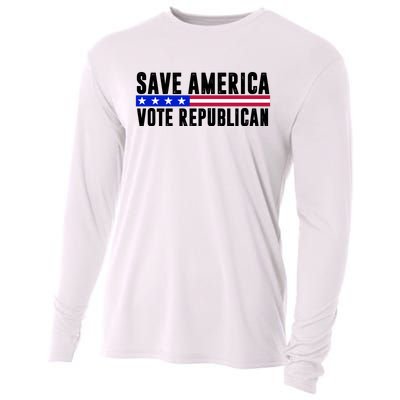 Save America Vote Republican Vintage Cooling Performance Long Sleeve Crew