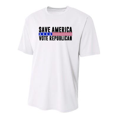 Save America Vote Republican Vintage Youth Performance Sprint T-Shirt