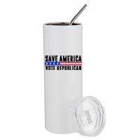 Save America Vote Republican Vintage Stainless Steel Tumbler