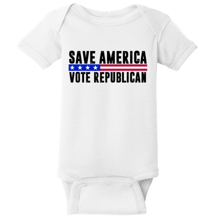 Save America Vote Republican Vintage Baby Bodysuit