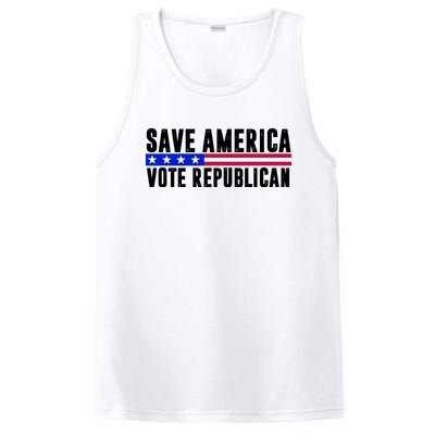 Save America Vote Republican Vintage PosiCharge Competitor Tank