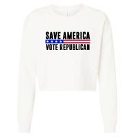 Save America Vote Republican Vintage Cropped Pullover Crew