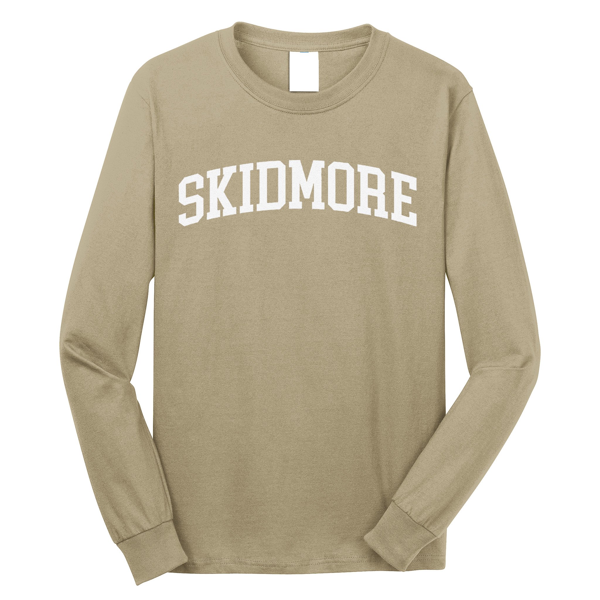 Skidmore Arch Vintage Retro College Athletic Sports Long Sleeve Shirt