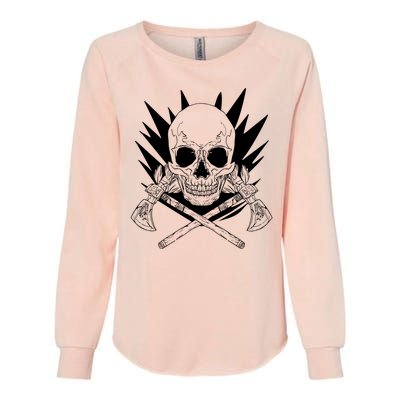 Skull Axe Vintage Womens California Wash Sweatshirt