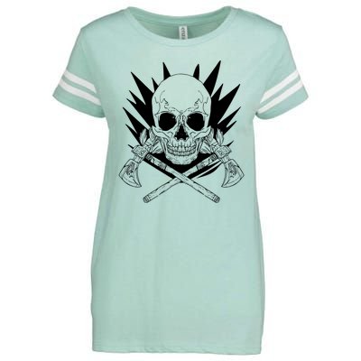 Skull Axe Vintage Enza Ladies Jersey Football T-Shirt