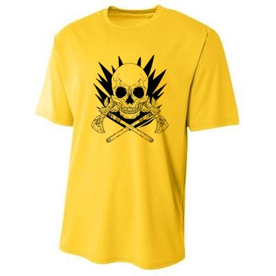 Skull Axe Vintage Youth Performance Sprint T-Shirt