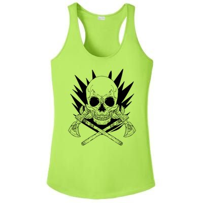 Skull Axe Vintage Ladies PosiCharge Competitor Racerback Tank