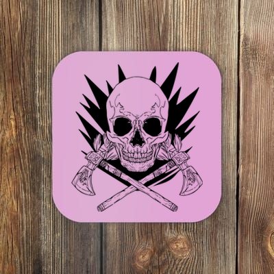 Skull Axe Vintage Coaster