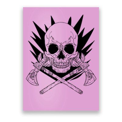 Skull Axe Vintage Poster