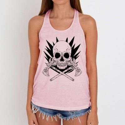 Skull Axe Vintage Women's Knotted Racerback Tank