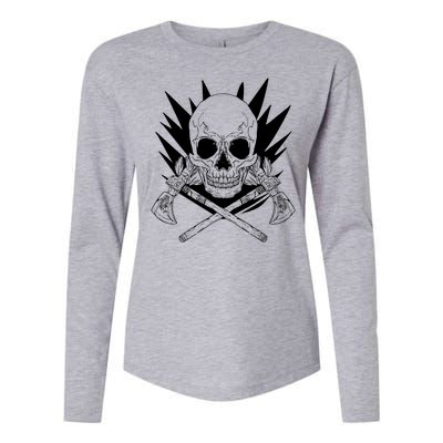 Skull Axe Vintage Womens Cotton Relaxed Long Sleeve T-Shirt