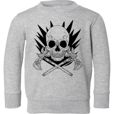 Skull Axe Vintage Toddler Sweatshirt