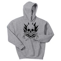 Skull Axe Vintage Kids Hoodie