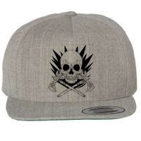 Skull Axe Vintage Wool Snapback Cap