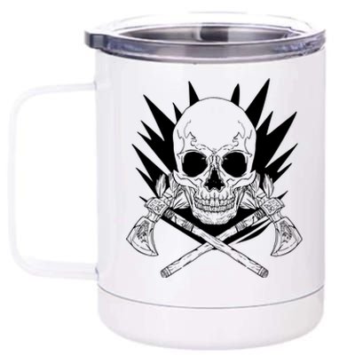 Skull Axe Vintage 12 oz Stainless Steel Tumbler Cup