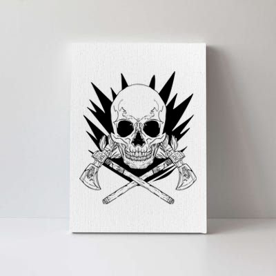 Skull Axe Vintage Canvas